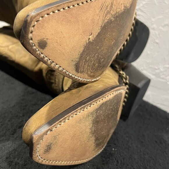 🔥🔥 Brown ABILENE SAGE Soft Leather Snip Toe Chain Western Boots - EXCELLENT - Picture 11 of 13